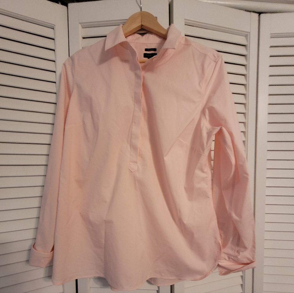 Talbots Wrinkle Resistant Pink Button-Up Shirt Size 12
